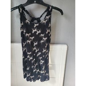 Old Navy Black Zebra Romper - Size Large (girls)